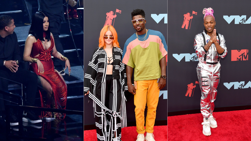 Illustration for article titled Technicolor Sparkles and Flamboyant Energy Dominated the MTV VMAs Red Carpet